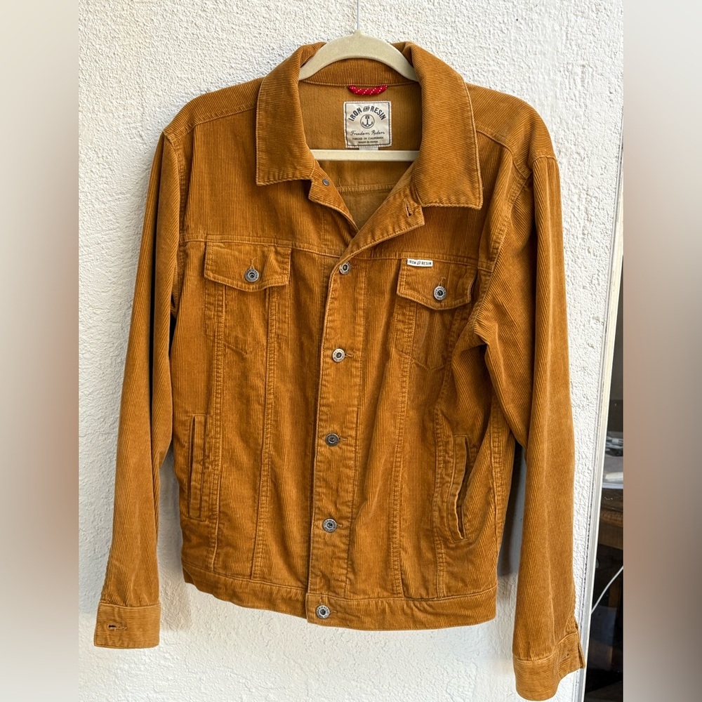 Iron & Resin Men's Brown Corduroy Jacket